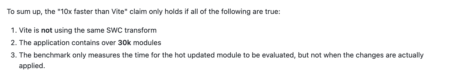 Evan You 在 GitHub 讨论 Turbopack 与 Vite 的测试条件